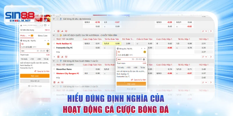 Hiểu đúng định nghĩa của hoạt động cá cược bóng đá