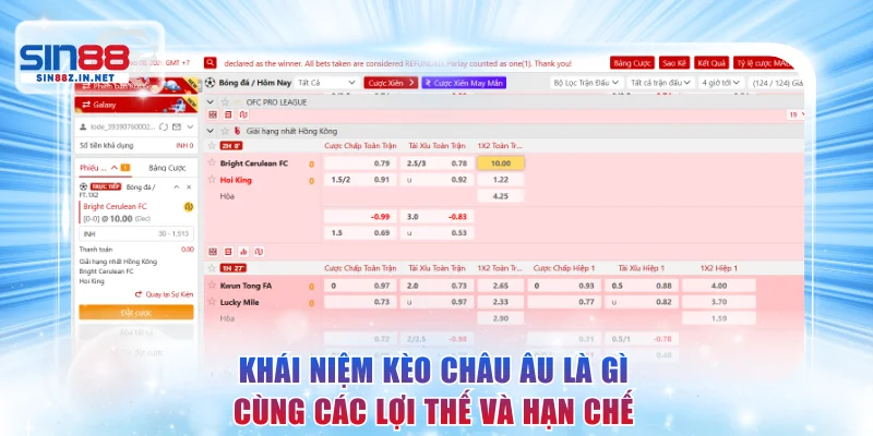 Khái niệm kèo châu Âu là gì cùng các lợi thế và hạn chế